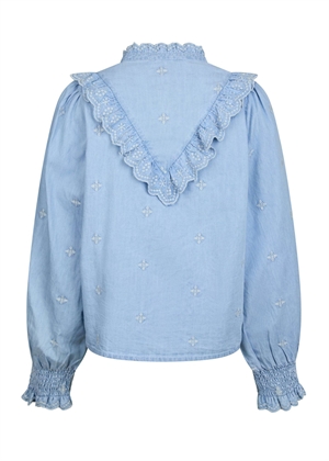 Degas denim bluse Light Blue Neo Noir 